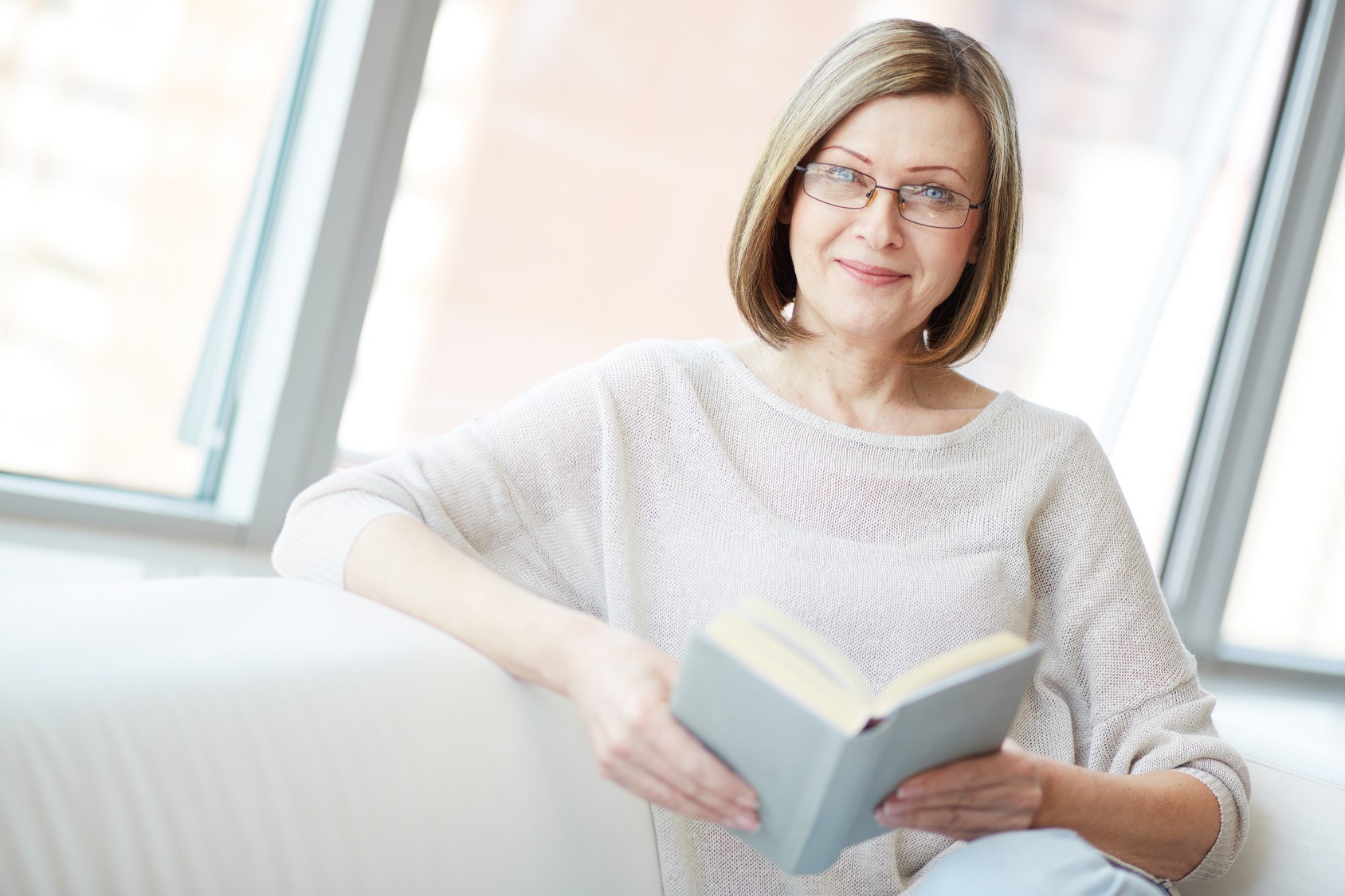 Woman with book